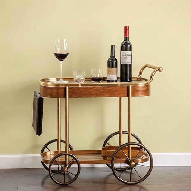 Artisan Crafted Oak Cart
