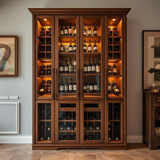 Sommelier's Oak Collection Cabinet