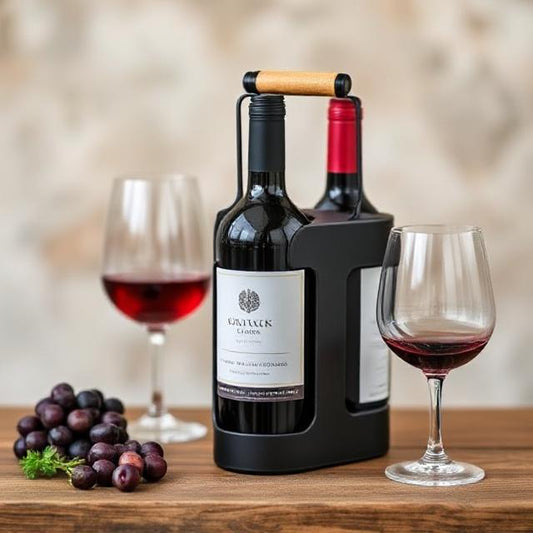 Black Steel Wine Caddy